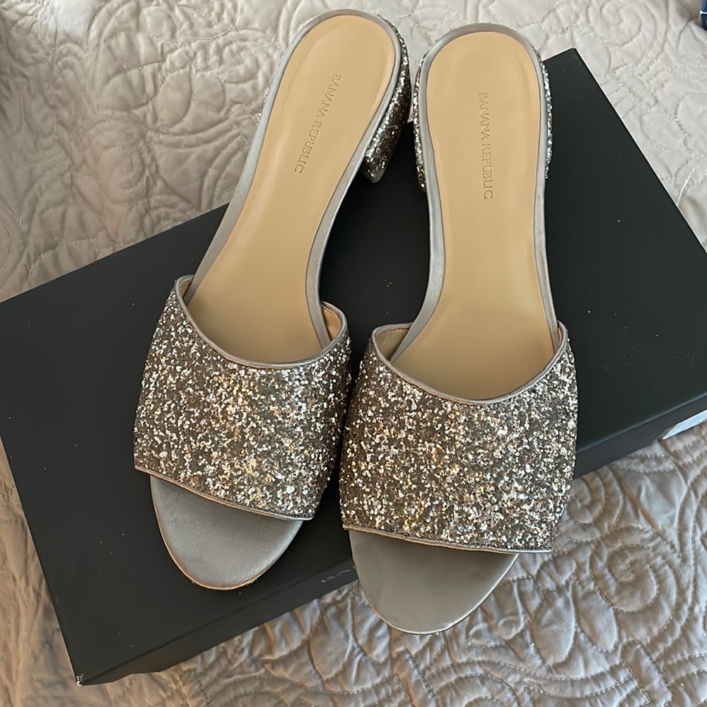 Sparkly Banana Republic Slides
